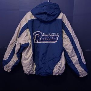 Vintage St. Louis (Los Angeles) Rams NFL Puffer Coat Jacket Sz XL